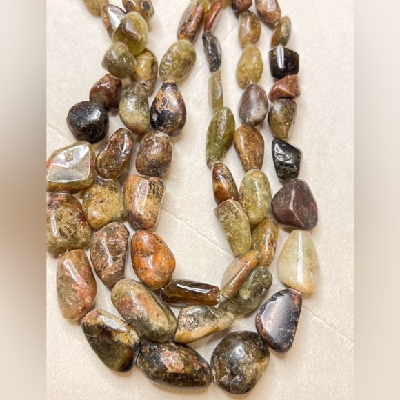 Jay King 925 three strand stone necklace and earrings - Picture 2 of 5